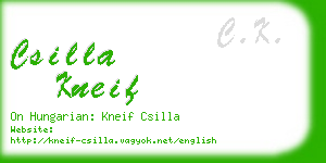 csilla kneif business card